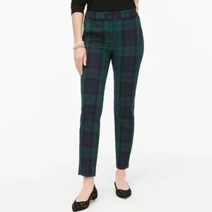 J. Crew Factory Slim Cropped Rudy Pants in Black Watch Plaid, 10 Petite, NWT